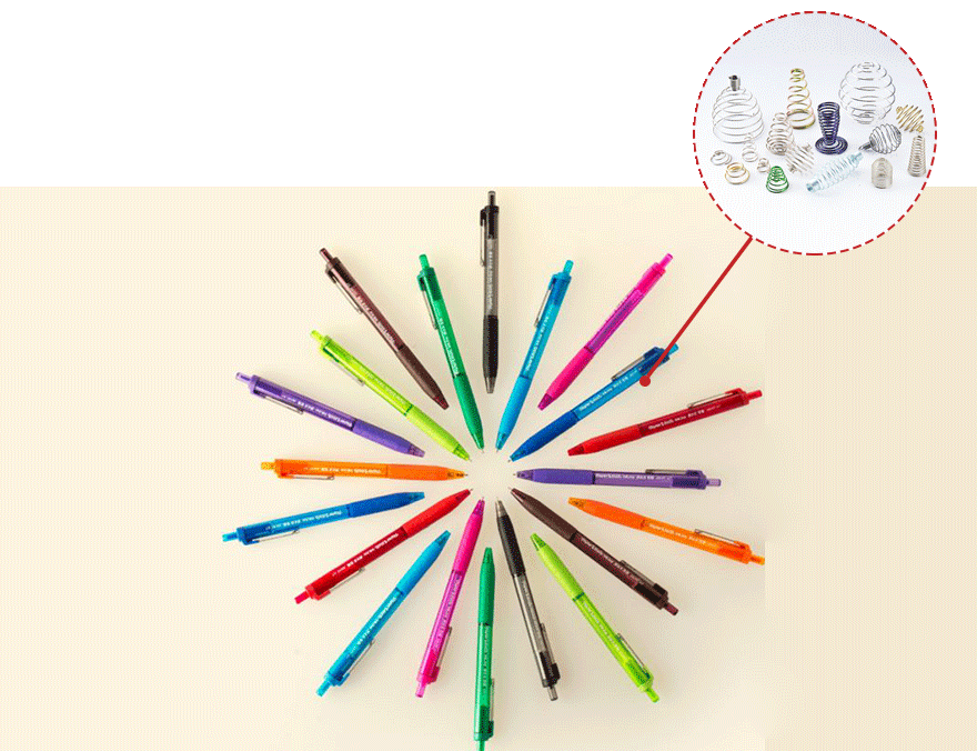 華爾賽彈簧應用于文具行業