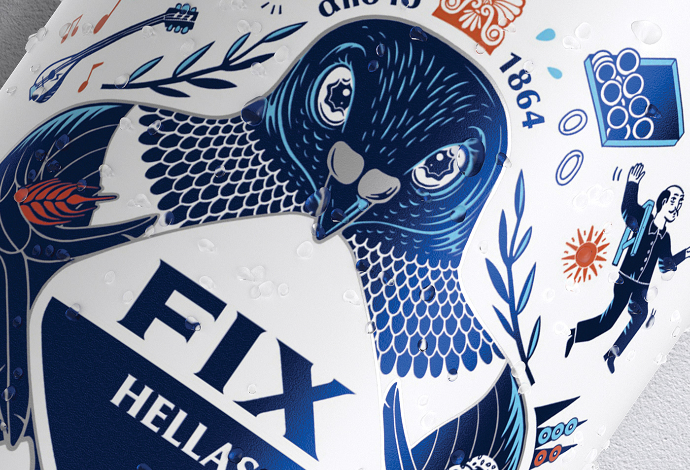 國際包裝設(shè)計分享：希臘啤酒包裝設(shè)計 FIX HELLAS，充滿地域特色
