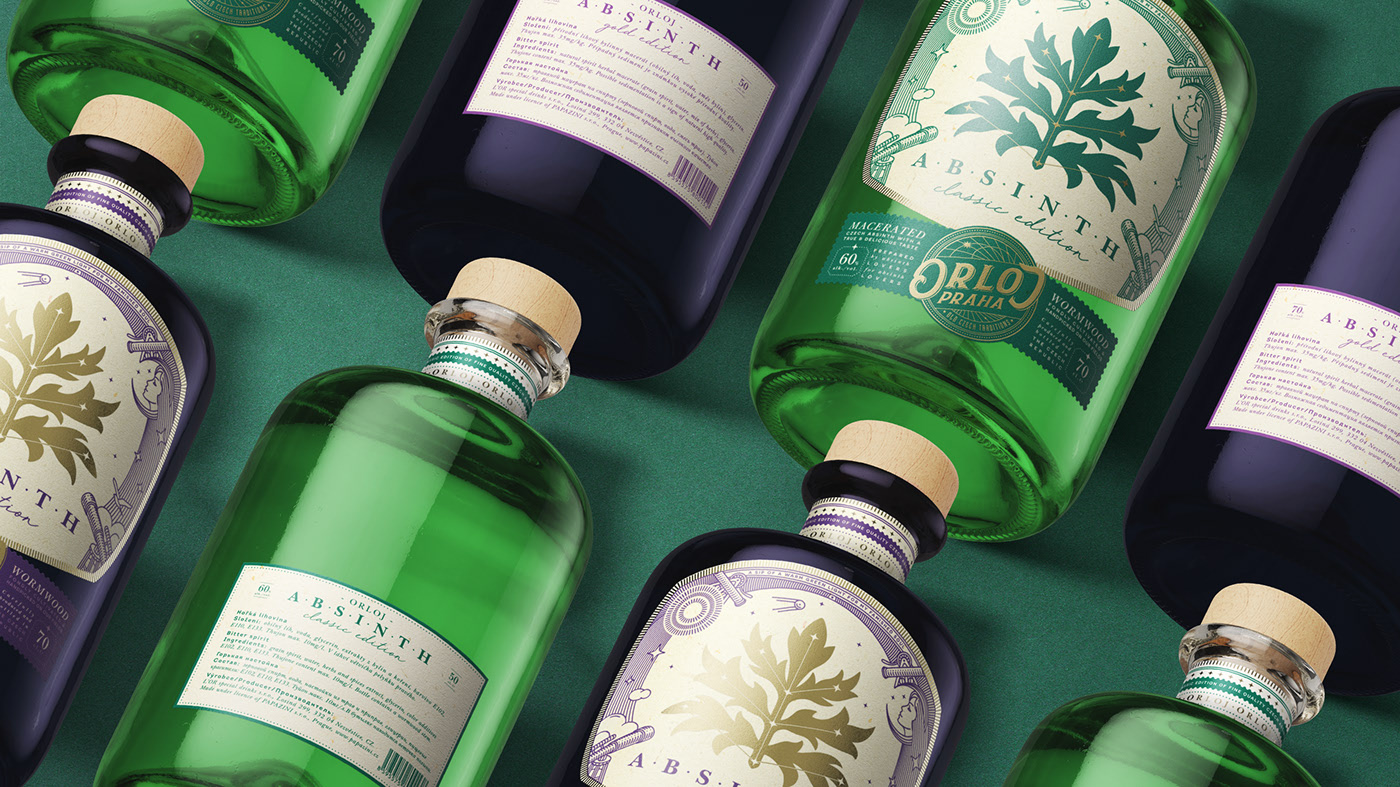 Orloj absinth 苦艾酒包裝設計欣賞